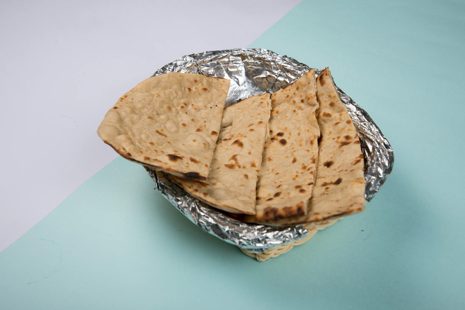 Stack of golden parathas